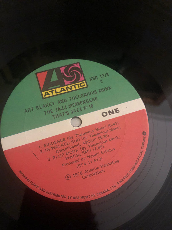 Art Blakey And  Thelonious Monk : The Jazz Messengers (LP, Album, RE)