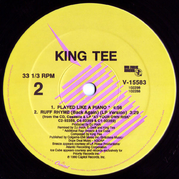 King Tee : Ruff Rhyme (Back Again) (12", Single)