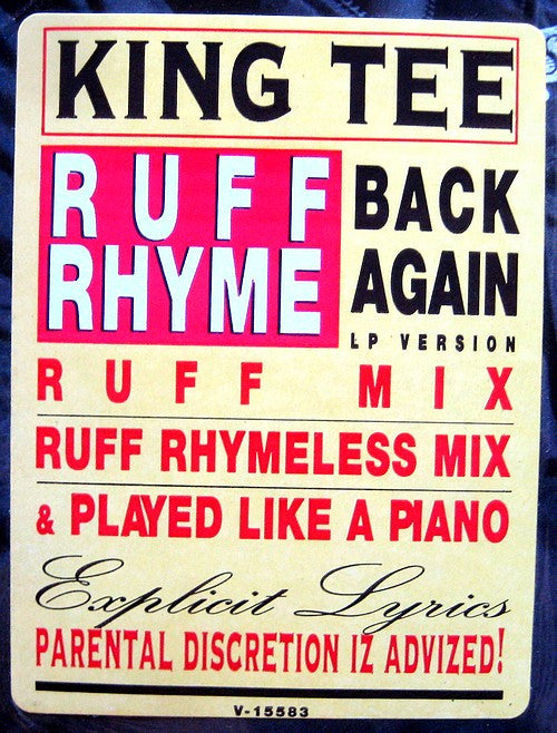 King Tee : Ruff Rhyme (Back Again) (12", Single)