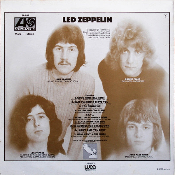 Led Zeppelin : Led Zeppelin (LP, Album, RE)