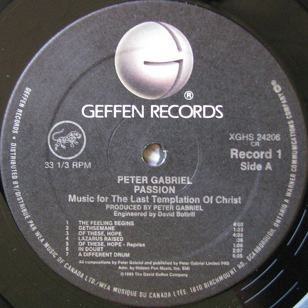 Peter Gabriel : Passion (Music For The Last Temptation Of Christ) (2xLP, Album)