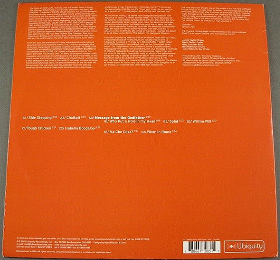 The James Taylor Quartet : Message From The Godfather (2xLP)