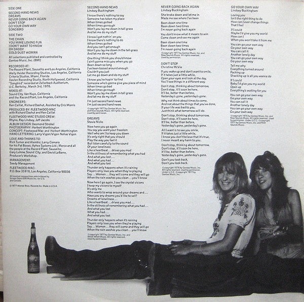 Fleetwood Mac : Rumours (LP, Album, PRC)