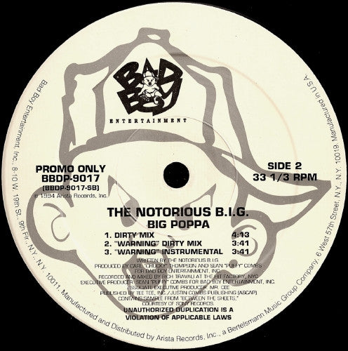 Notorious B.I.G. : Big Poppa (12", Promo)