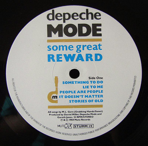 Depeche Mode : Some Great Reward (LP, Album)