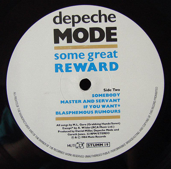 Depeche Mode : Some Great Reward (LP, Album)