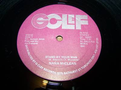 Nana McClean* / Carlton Samuels : Stand By Your Man (12", Maxi)