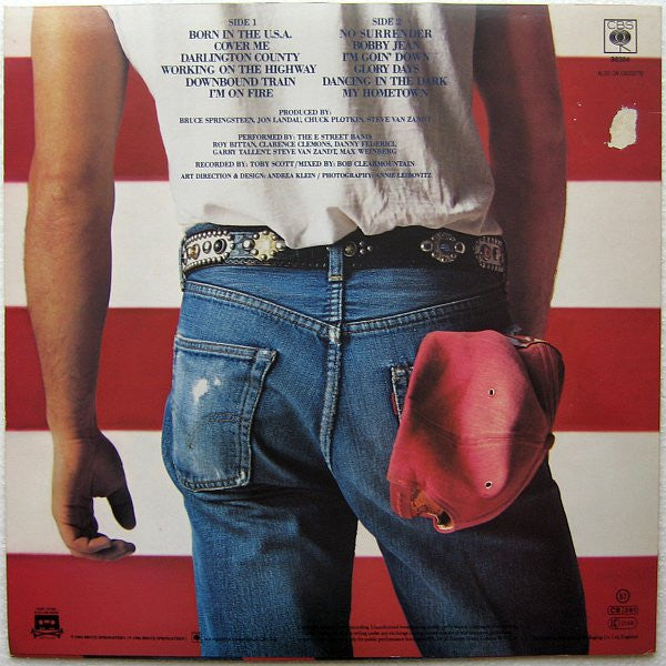 Bruce Springsteen : Born In The U.S.A. (LP, Album, RE, Red)