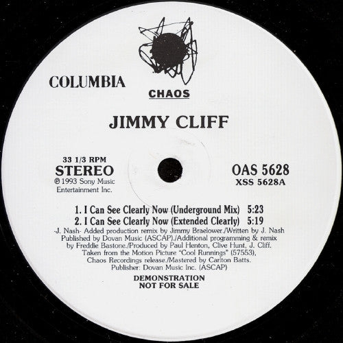 Jimmy Cliff : I Can See Clearly Now (12", Promo)
