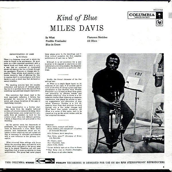 Miles Davis : Kind Of Blue (LP, Album, RE, Ter)