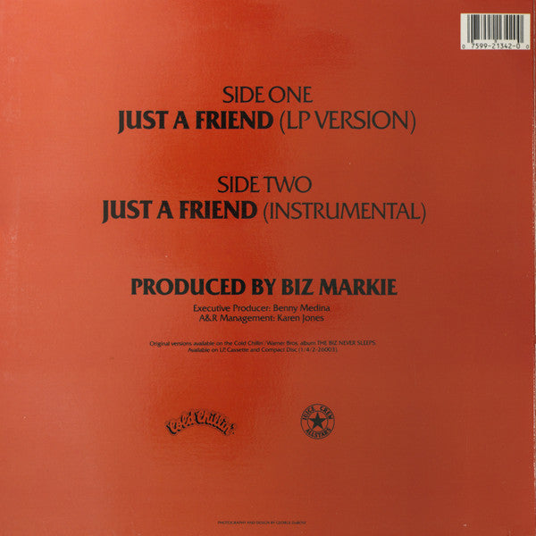 Biz Markie : Just A Friend (12", Maxi)