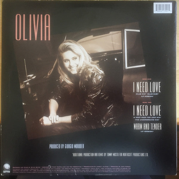 Olivia Newton-John : I Need Love (12", Maxi)