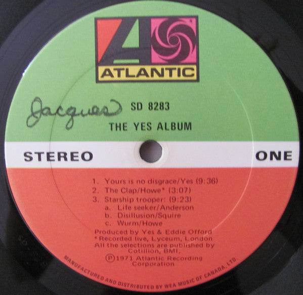 Yes : The Yes Album (LP, Album, RP, Gat)