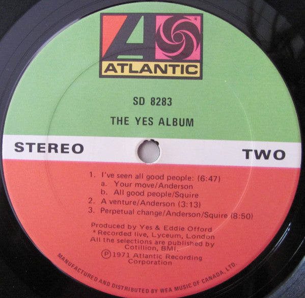 Yes : The Yes Album (LP, Album, RP, Gat)