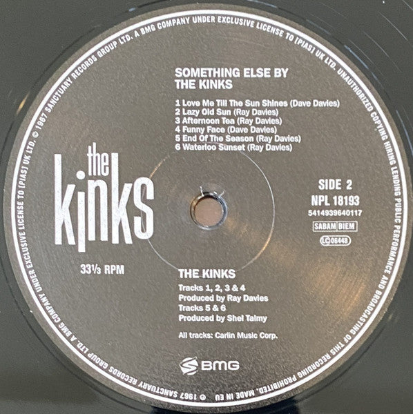 The Kinks : Something Else By The Kinks (LP, Album, Mono, RE)
