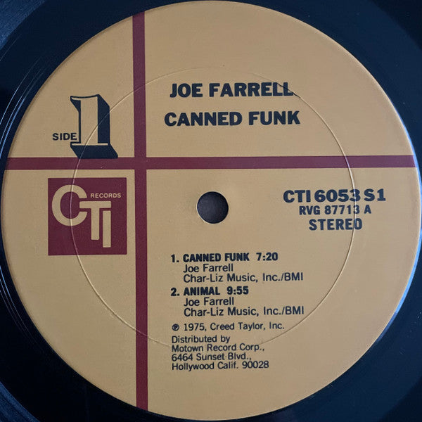 Joe Farrell : Canned Funk (LP, Album, Gat)