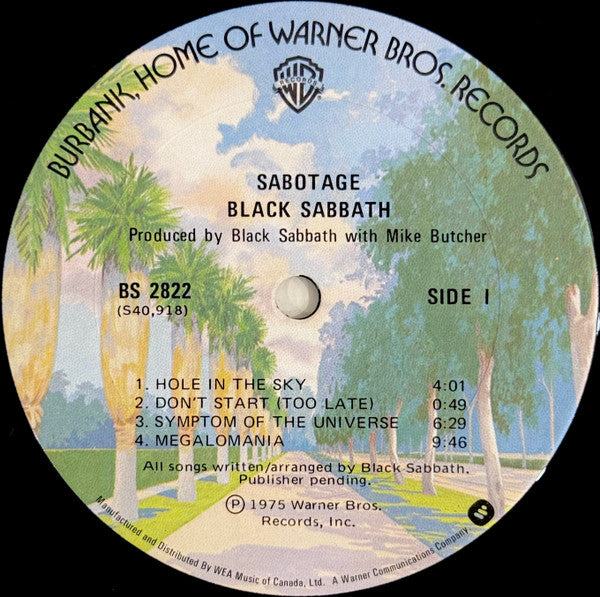 Black Sabbath : Sabotage (LP, Album)