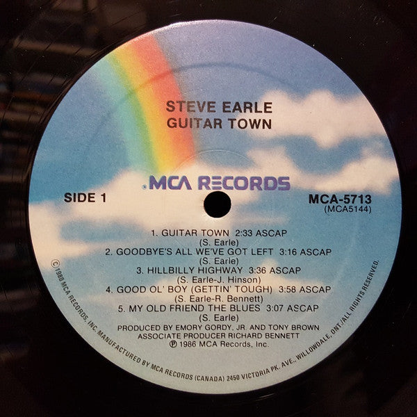 Steve Earle : Guitar Town (LP, Album)