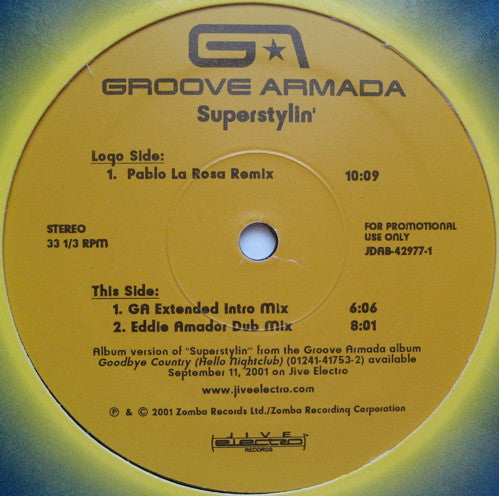 Groove Armada : Superstylin' (12", Promo)