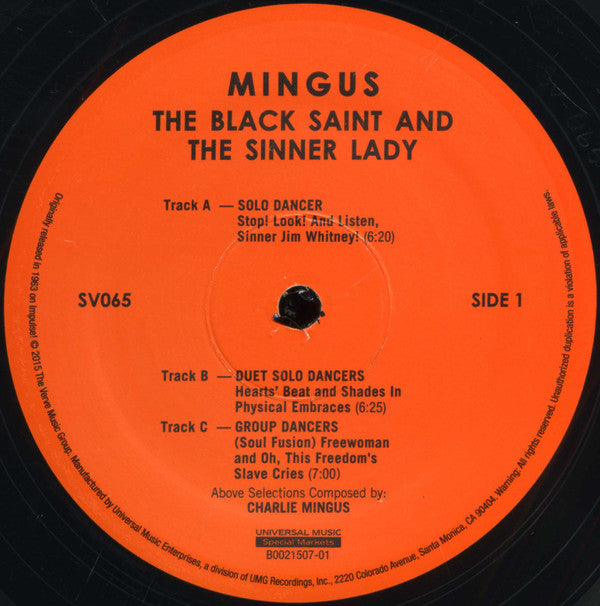 Charles Mingus : The Black Saint And The Sinner Lady (LP, Album, RE, RM, Gat)