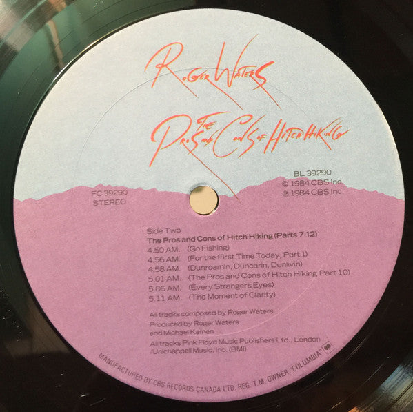 Roger Waters : The Pros And Cons Of Hitch Hiking (LP, Album, Unc)