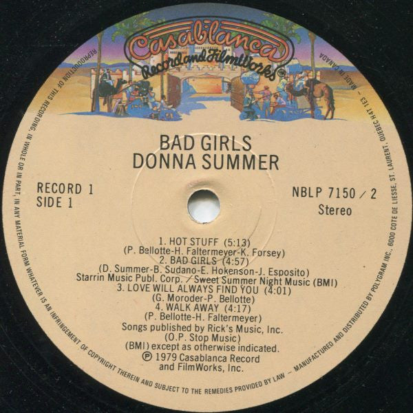 Donna Summer : Bad Girls (2xLP, Album, Gat)