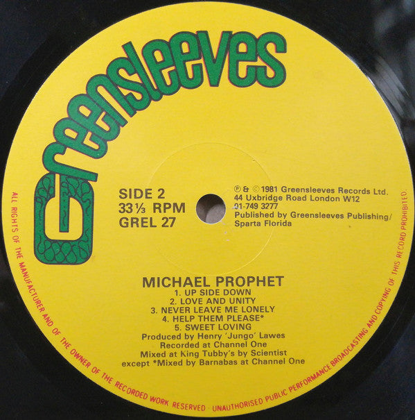 Michael Prophet : Michael Prophet (LP, Album)