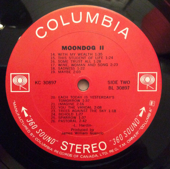 Moondog (2) : Moondog 2 (LP, Album)