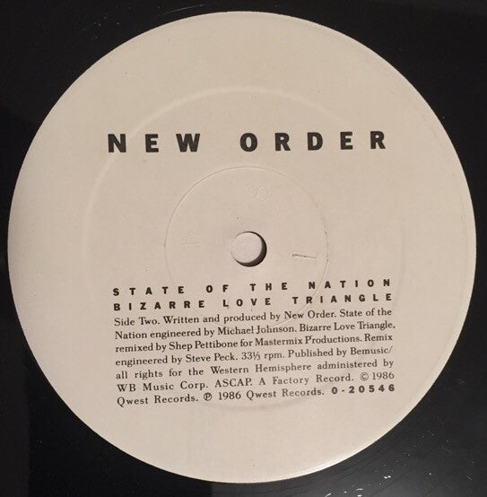 New Order : Bizarre Love Triangle (12", Single, SRC)