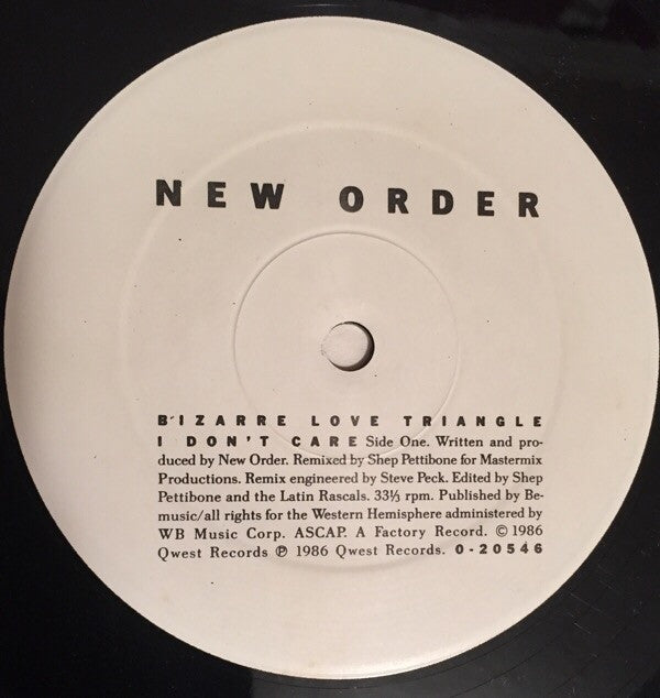 New Order : Bizarre Love Triangle (12", Single, SRC)
