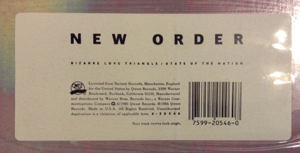 New Order : Bizarre Love Triangle (12", Single, SRC)