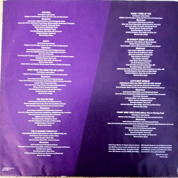 Janet Jackson : Control (LP, Album)