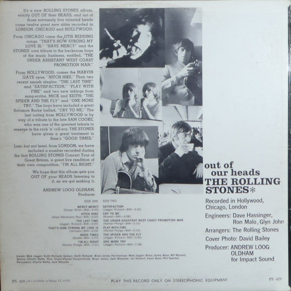 The Rolling Stones : Out Of Our Heads (LP, Album, RE, Blu)