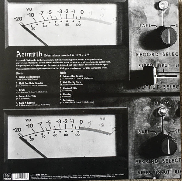 Azymuth : Azimüth (LP, Album, RE, Gat)