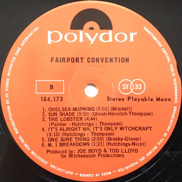 Fairport Convention : Fairport Convention (LP, Album)