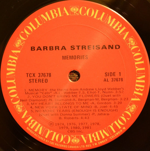 Barbra Streisand : Memories (LP, Comp)