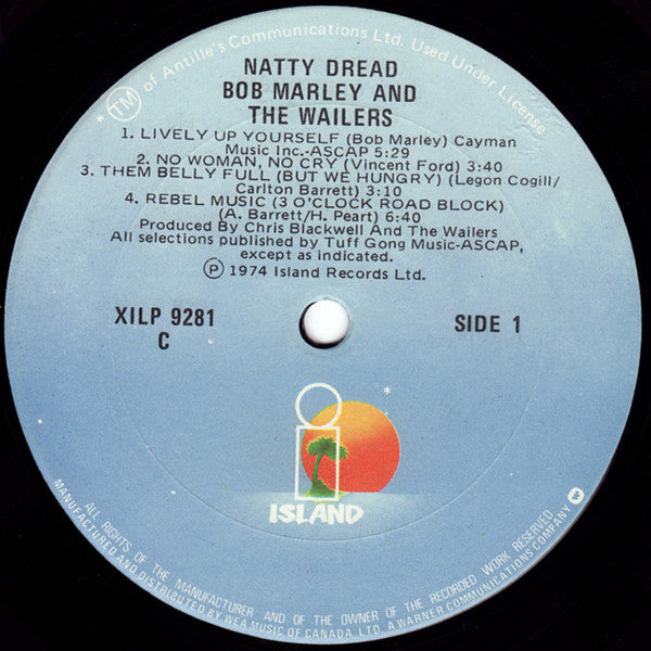 Bob Marley & The Wailers : Natty Dread (LP, Album, RE, Don)