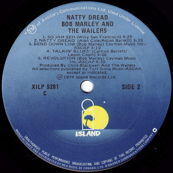 Bob Marley & The Wailers : Natty Dread (LP, Album, RE, Don)