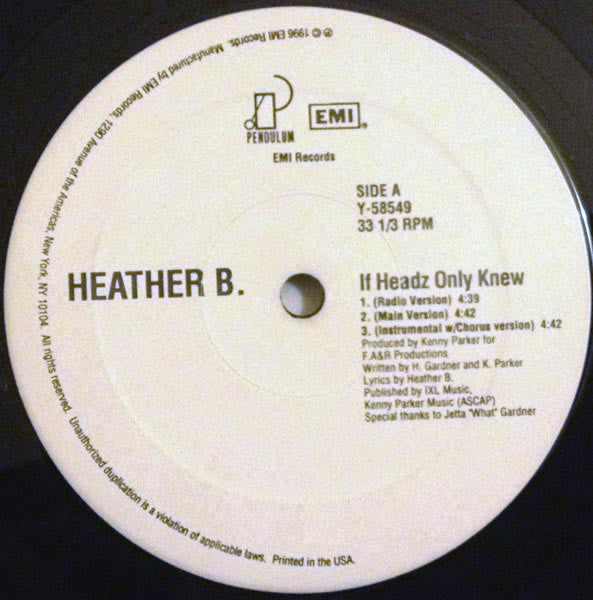 Heather B. : If Headz Only Knew... (12")