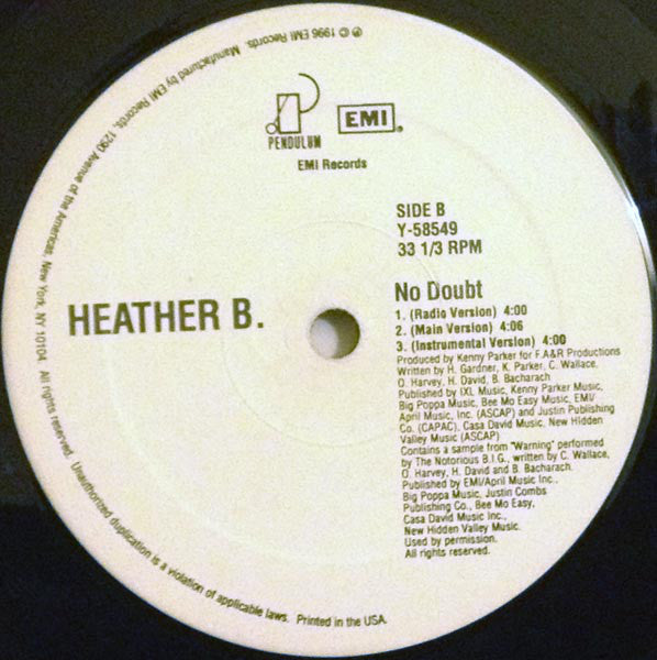 Heather B. : If Headz Only Knew... (12")