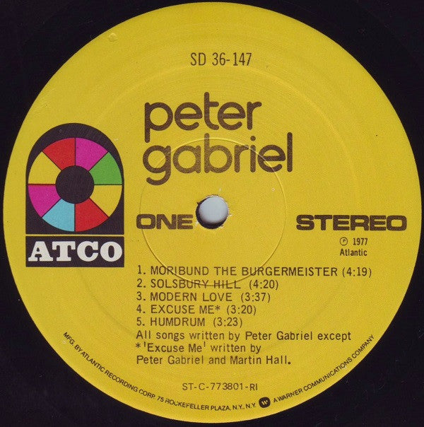 Peter Gabriel : Peter Gabriel (LP, Album, RI)