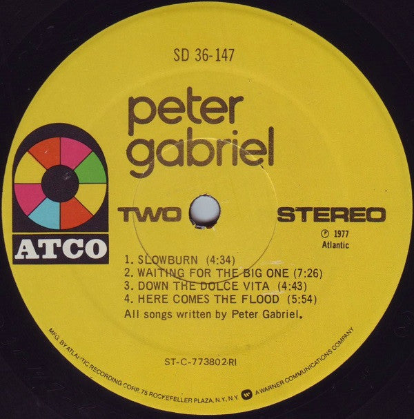 Peter Gabriel : Peter Gabriel (LP, Album, RI)
