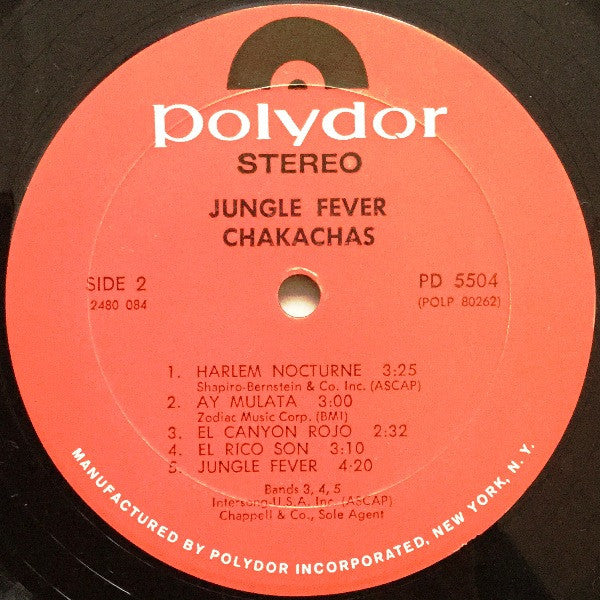 Chakachas : Jungle Fever (LP, Album, Mon)