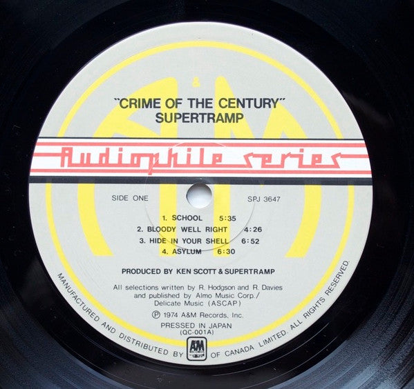 Supertramp : Crime Of The Century (LP, Album, RE, Hal)