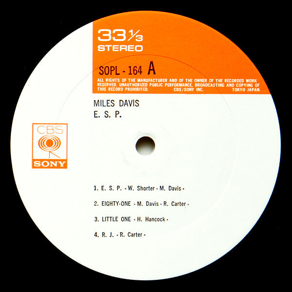 Miles Davis : E.S.P. (LP, Album, RE)