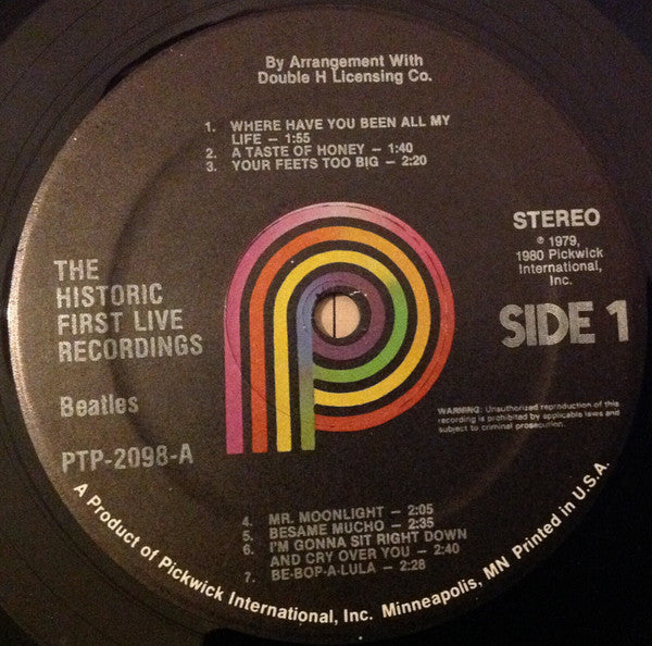 The Beatles : The Historic First Live Recordings (2xLP, RE,  Ga)