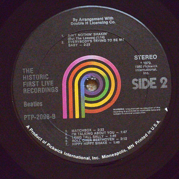 The Beatles : The Historic First Live Recordings (2xLP, RE,  Ga)