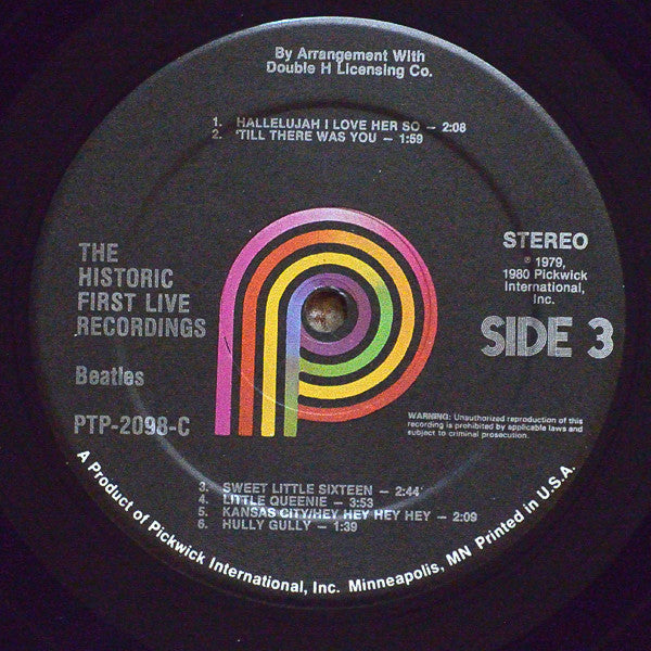 The Beatles : The Historic First Live Recordings (2xLP, RE,  Ga)