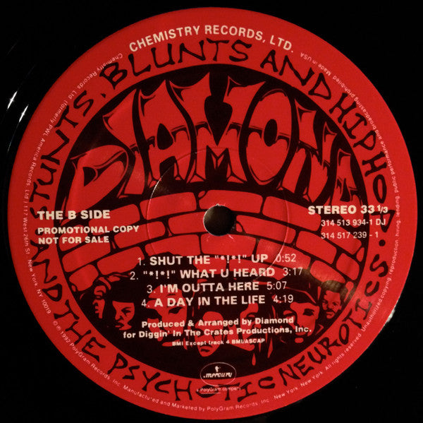 Diamond D And The Psychotic Neurotics : Stunts, Blunts, & Hip Hop (2xLP, Album, Promo)