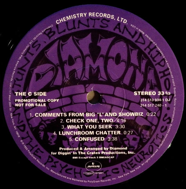 Diamond D And The Psychotic Neurotics : Stunts, Blunts, & Hip Hop (2xLP, Album, Promo)